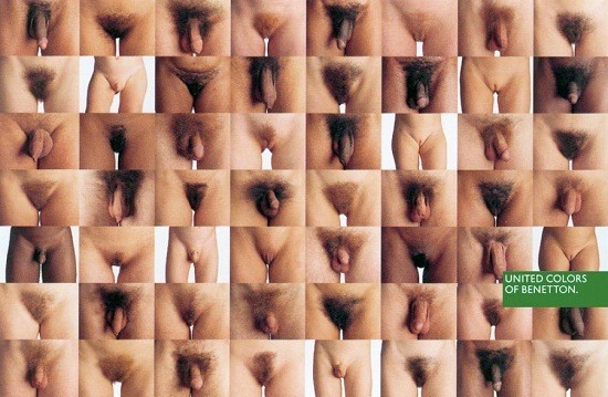 10 Провокационное изображение с гениталиями о равенстве людей во всем мире.
