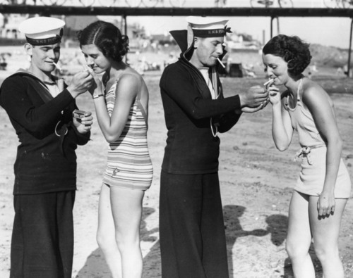 9. Sailors and Jersey Girls on a NJ beach, 1935.